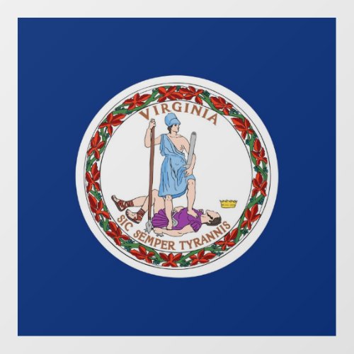 Floor Decal with flag of Virginia US