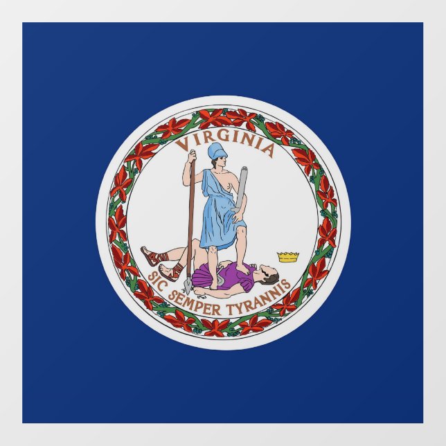 Floor Decal with flag of Virginia, U.S. (Front)