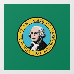 Floor Decal with flag of Washington, U.S.