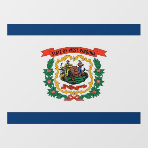 Floor Decal with flag of West Virginia US