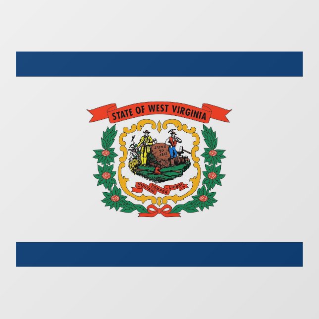 Floor Decal with flag of West Virginia, U.S. (Front)