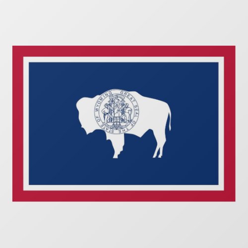 Floor Decal with flag of Wyoming US