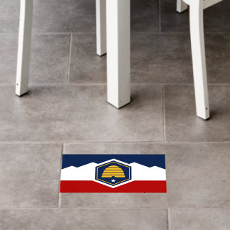 Floor Decal with new flag of Utah, USA