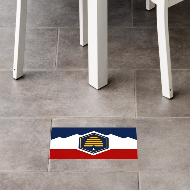 Floor Decal with new flag of Utah, USA (Restaurant)