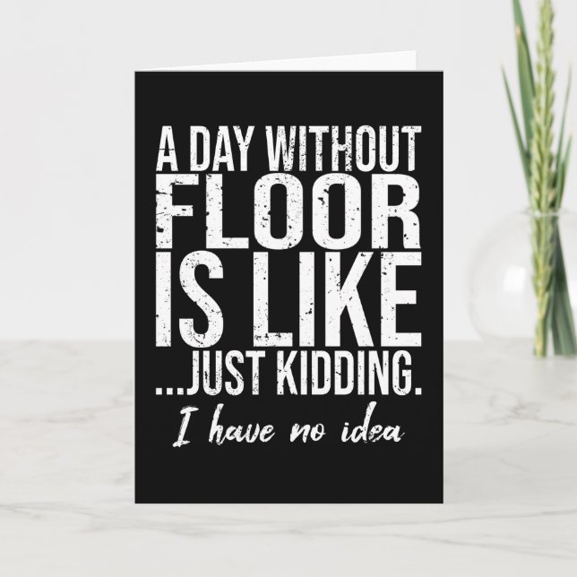 Floor (Gymnastics) funny gift idea Card (Front)