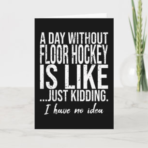 Floor Hockey funny sports gift Card