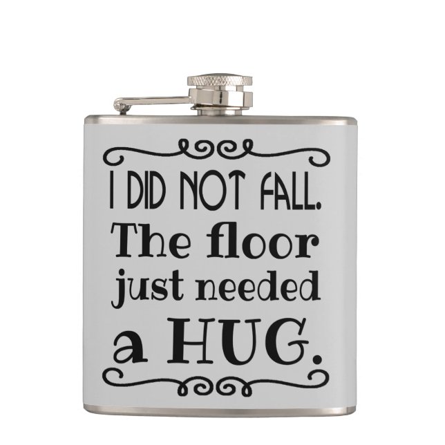 Floor Hug Funny Flask (Front)