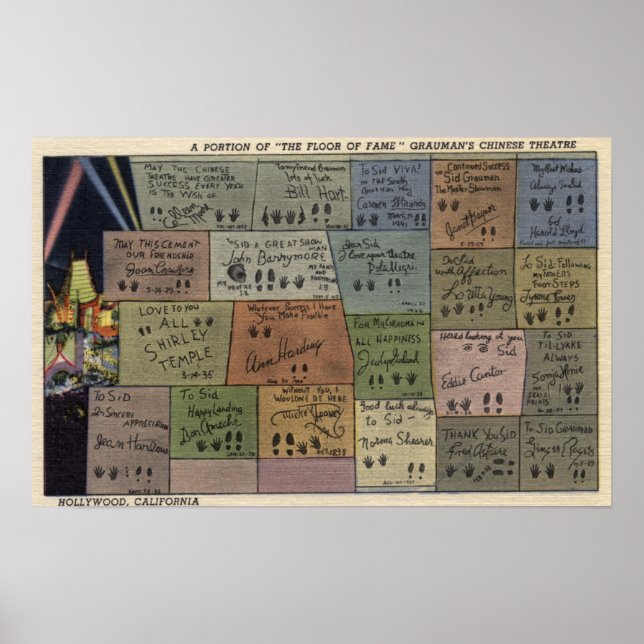 Floor of Fame, Grauman's Chinese Theater Poster (Front)