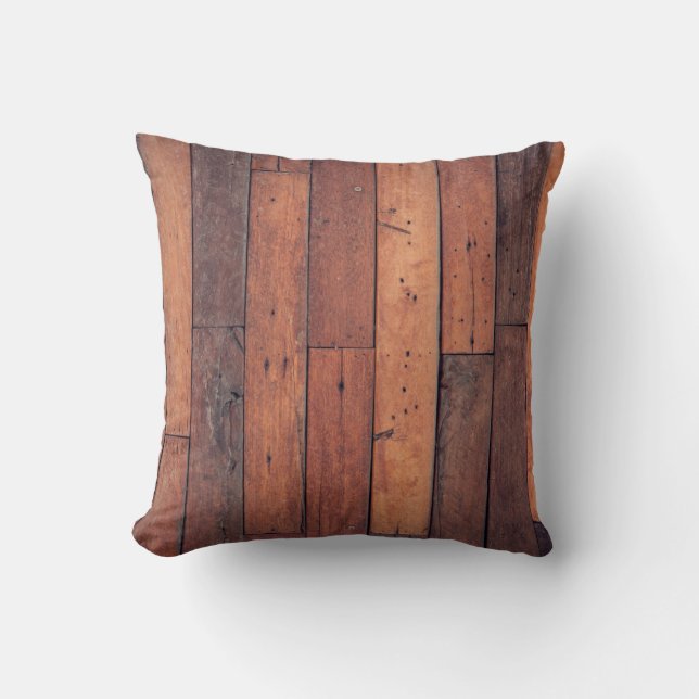 Floor parquet pattern wood throw pillow (Front)
