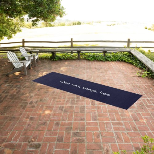 Floor Rug Runner uni Dark Blue