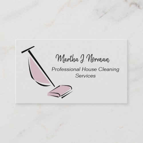 Floor Sweeper Print House Cleaning Service Business Card