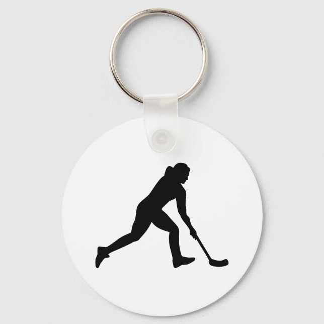 Floorball woman keychain (Front)