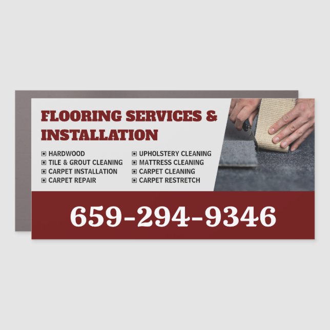 Flooring Business And Installation Car Magnet (Front)