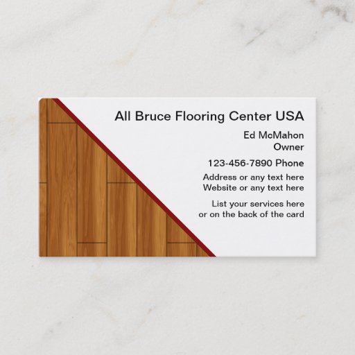 Customizable Flooring Business Cards