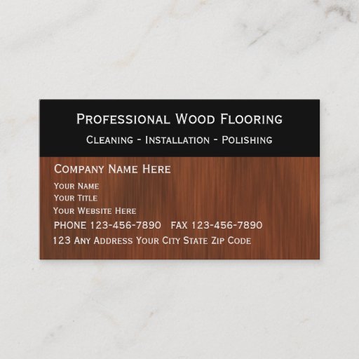 Customizable Flooring Business Cards
