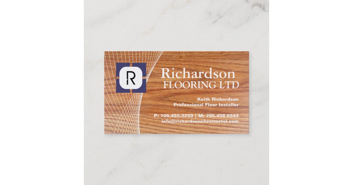 FLOORING COMPANY BUSINESS CARD Zazzle