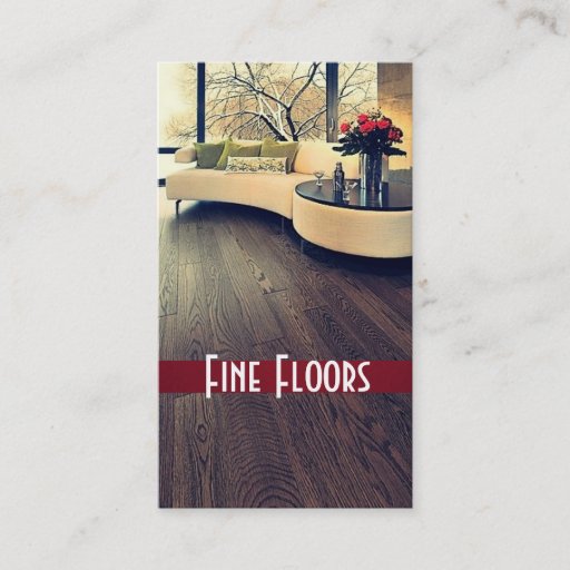 Customizable Flooring, Construction Business Card