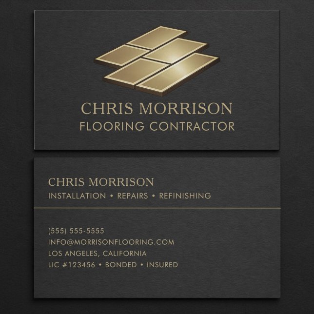 Flooring Contractor Professional Business Card (Creator Uploaded)