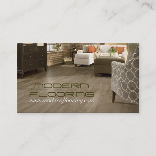 Customizable Flooring, Floors Construction Mill Work, Wood Business Cards