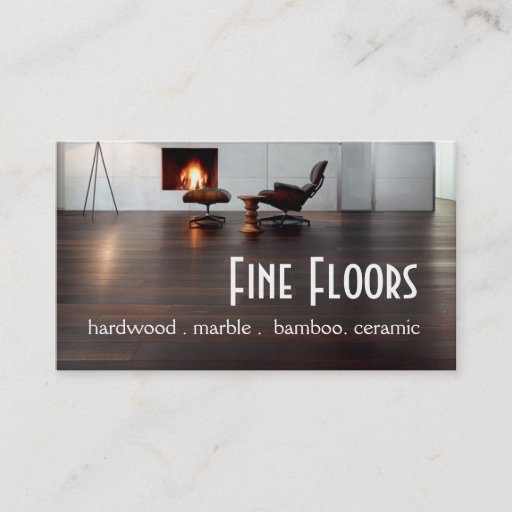 Customizable Flooring Hardwood Marble Construction Business Card Template