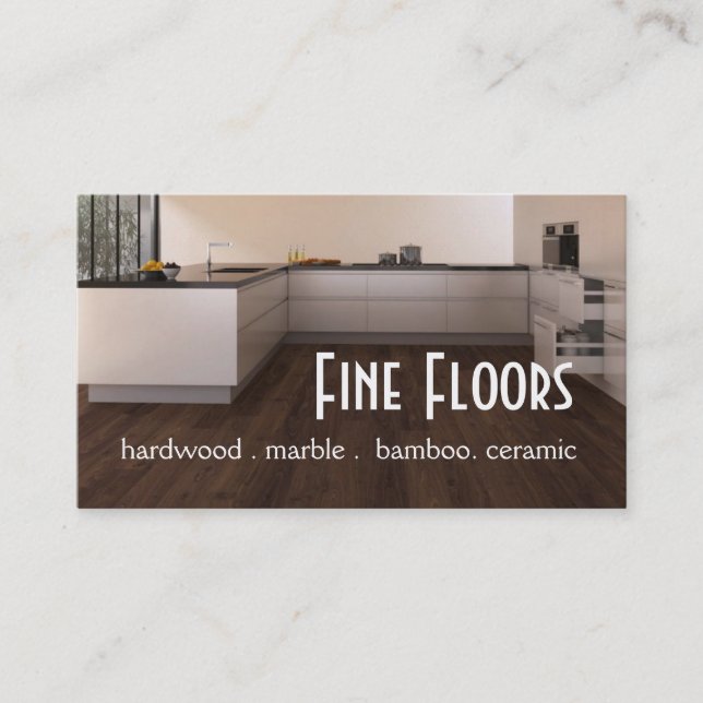 Flooring Hardwood Marble Construction Business Card (Front)