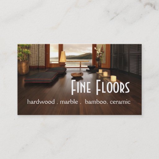 Customizable Flooring Hardwood Marble Construction Business Card