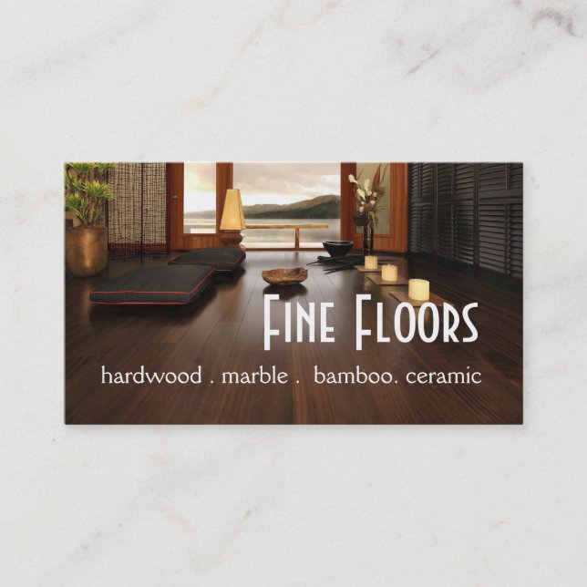 Flooring Hardwood Marble Construction Business Card (Front)