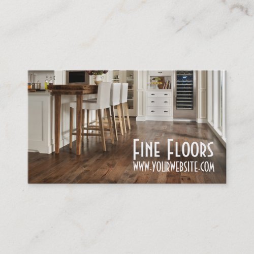 Flooring Installation Hardwood Construction Business Card