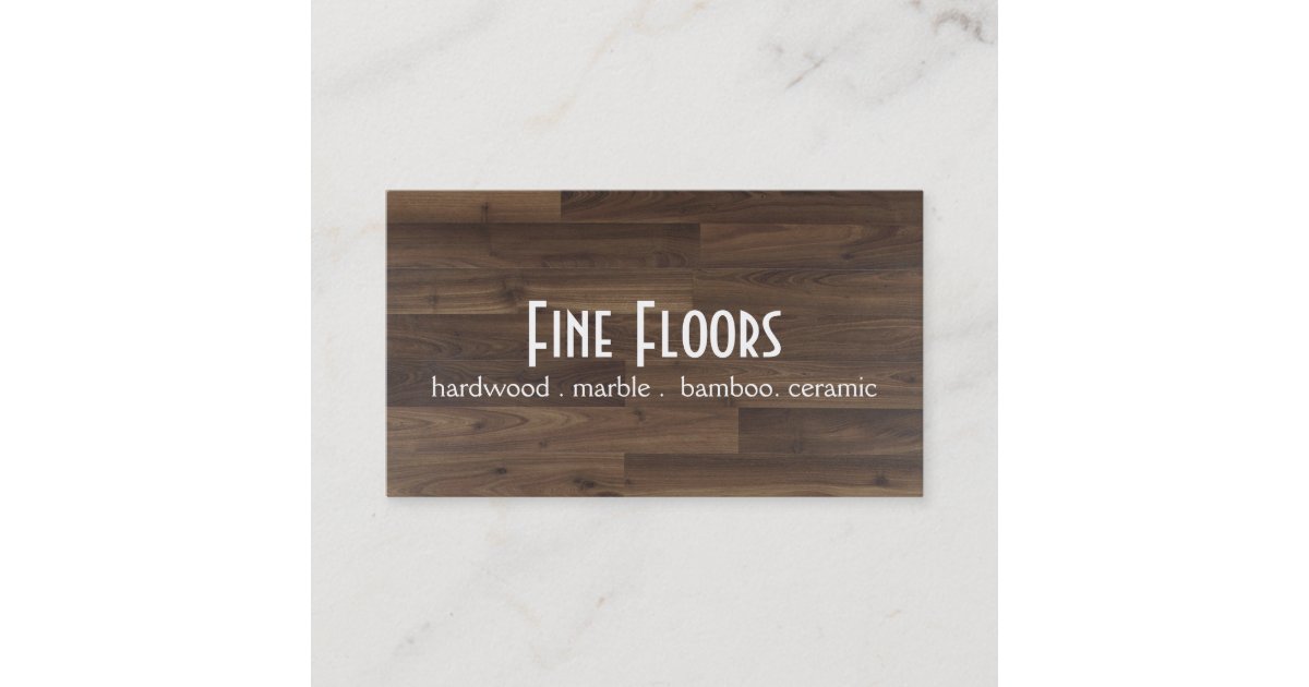 Flooring Installation Hardwood Marble Construction Business Card