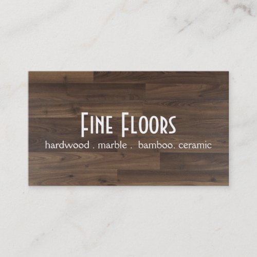 Flooring Installation Hardwood Marble Construction Business Card