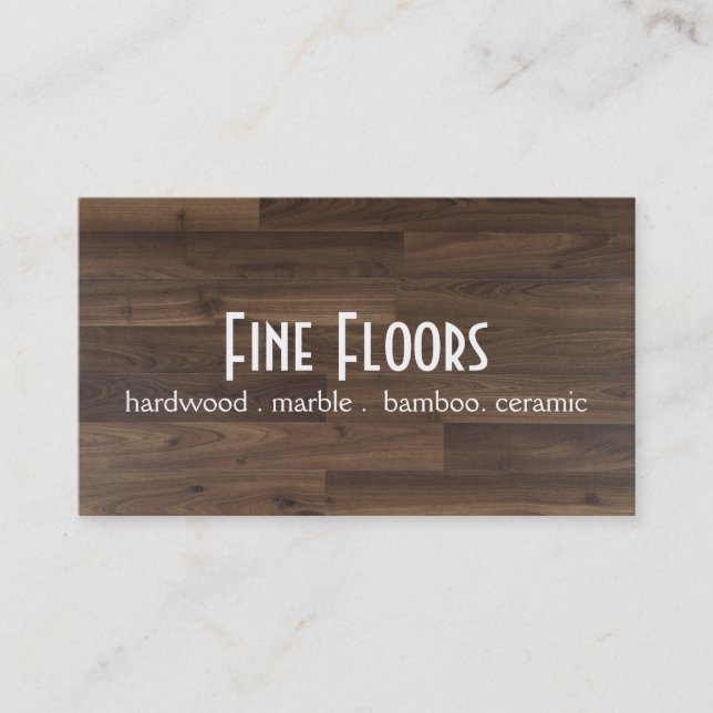 Flooring Installation Hardwood Marble Construction Business Card (Front)