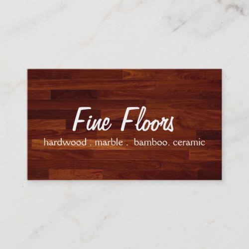 Flooring Installation Hardwood Marble Construction Business Card