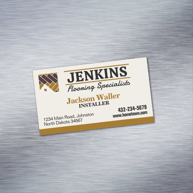 Flooring Installation Professional Business Card Magnet (In Situ)