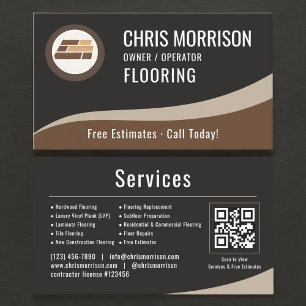 Flooring Installation QR Code Business Card