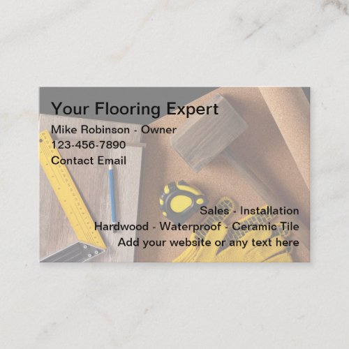 Flooring Professional Sales Installation Business Card