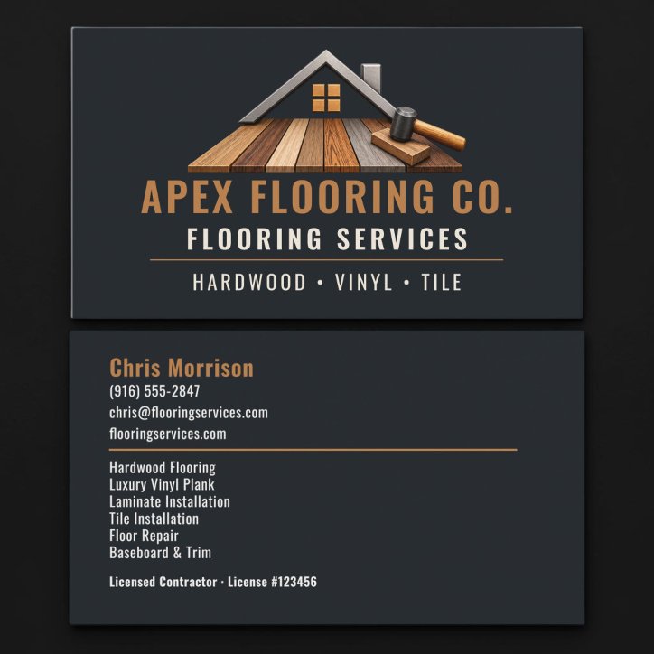 Flooring Professional Services Business Card