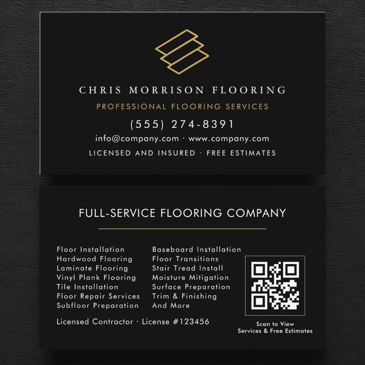 Flooring QR Code Business Card