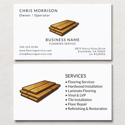 Flooring Service  Business Card