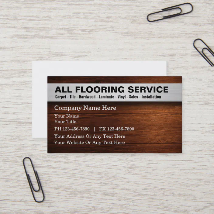 Flooring Services Business Card, Hardwood Flooring Company Names