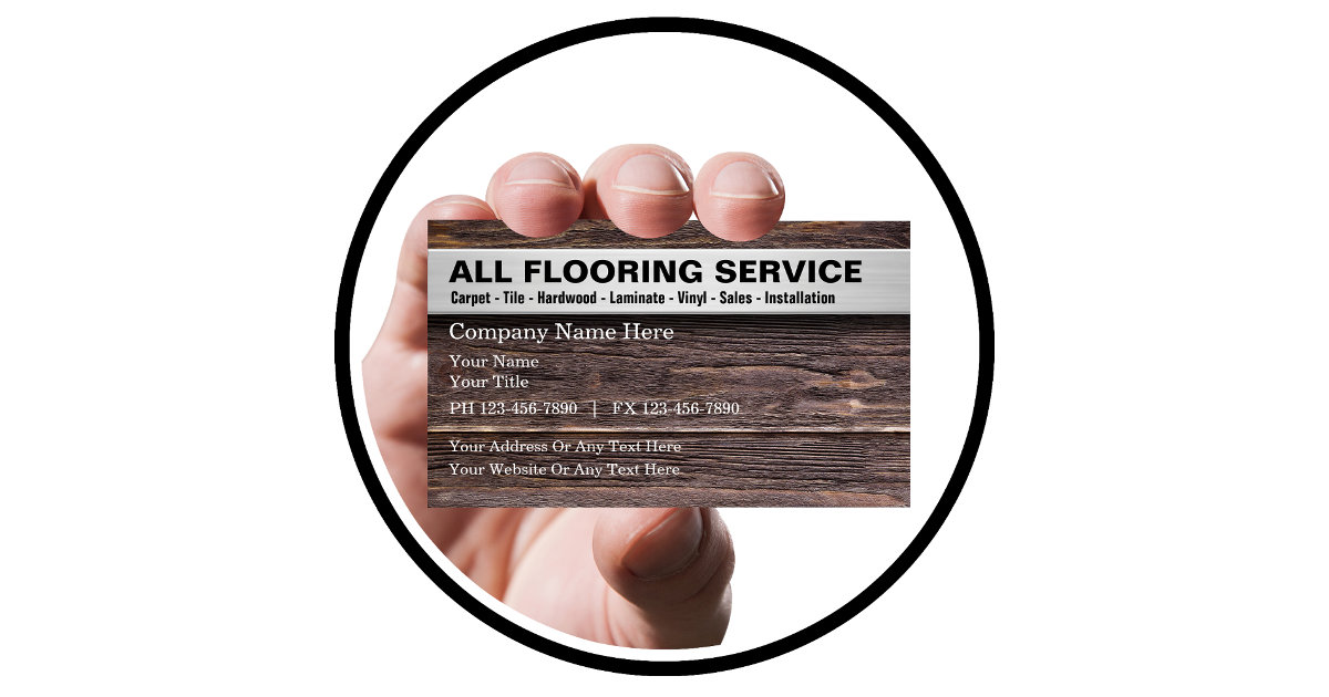Flooring Services Wood Look Art Background Business Card | Zazzle
