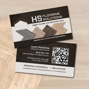 Flooring Solutions Hardwood Parquet Floors Business Card