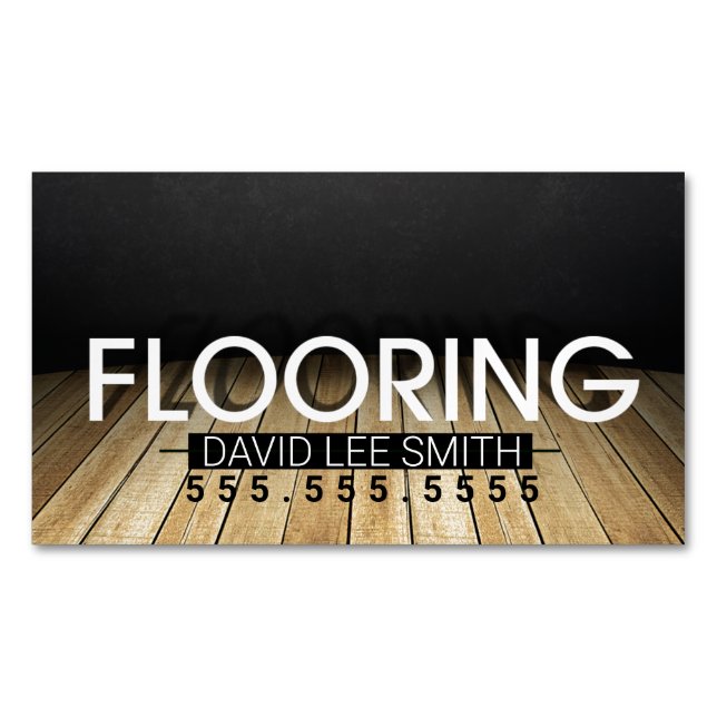 Flooring Wood specialist Business Card Magnet (Front)