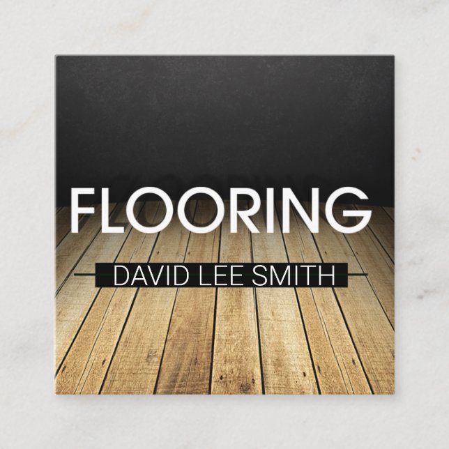 Flooring Wood specialist Square Business Card (Front)