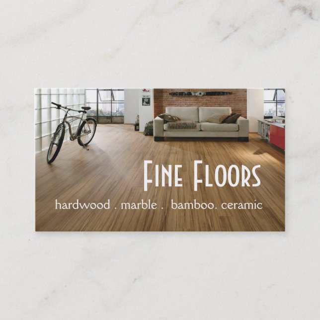 Floors Flooring Hardwood Marble Construction Business Card (Front)