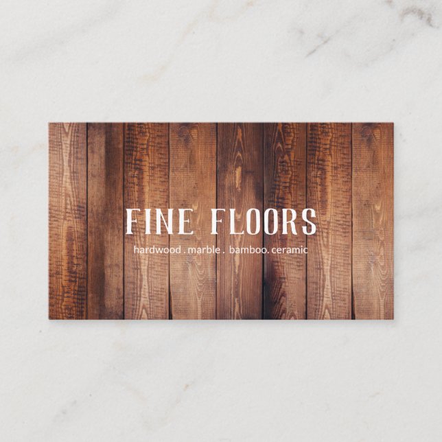 Floors Flooring Installation Company Business Card (Front)