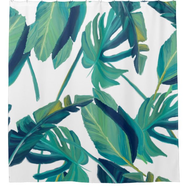 Floors sheets tropical nature shower curtain (Front)