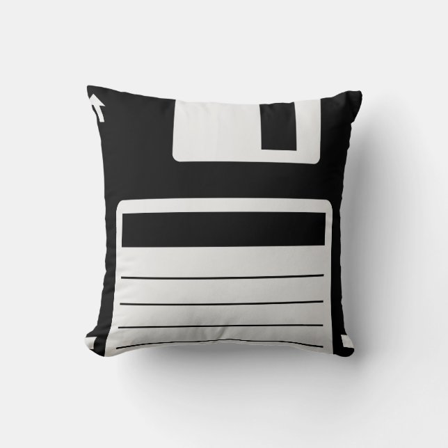 Floppy Disc Throw Pillow (Front)