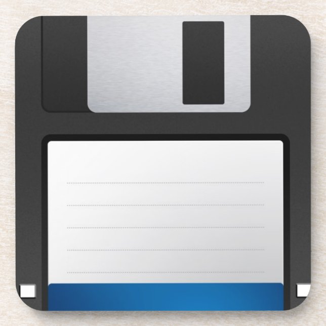 floppy disk computer cork coaster cool technology (Front)