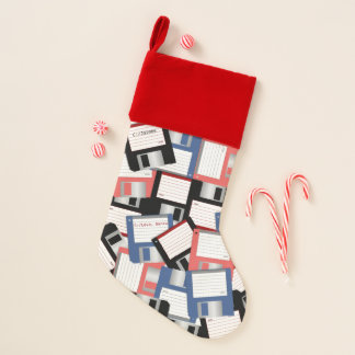 Floppy Disk Computer Engineer Christmas Name Stocking