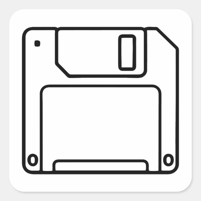 Floppy Disk Computer Sticker (Front)
